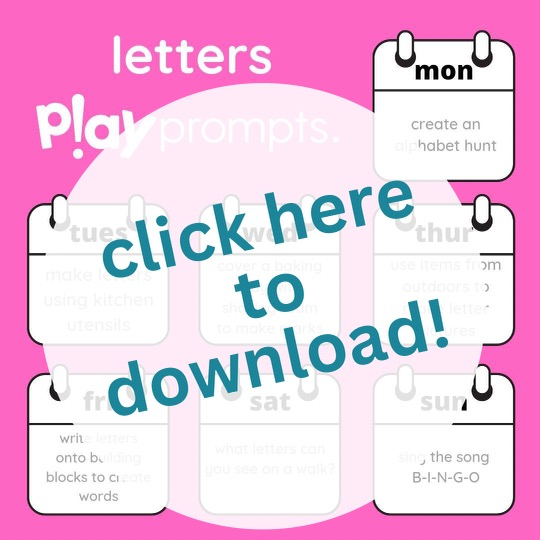 Letters Activities Play Planner