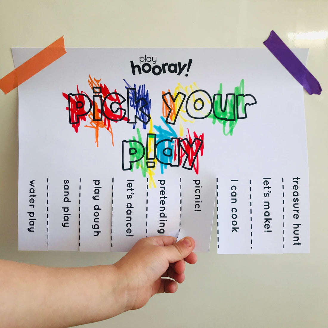 Pick Your Play- FREE printable