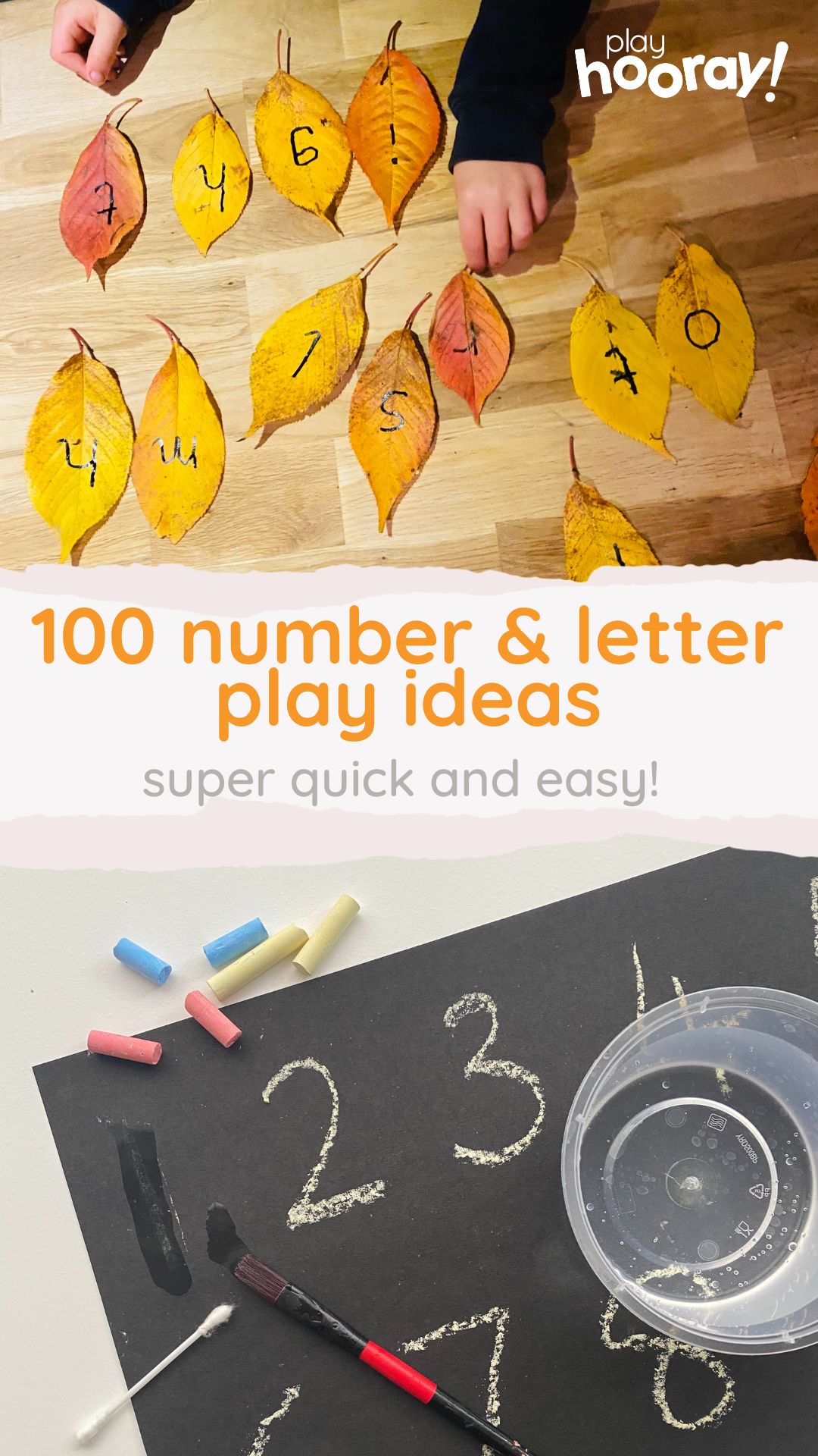 100 number & letter play ideas