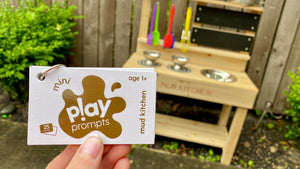 mud kitchen playPROMPTS printable activity cards (mini pack)